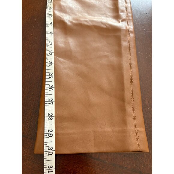 Aritzia Wilfred NWT Funk Pants in Cognac Brown Faux Leather Size 0 - Picture 11 of 12